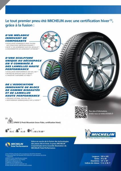 fiche pneu Michelin Crossclimate